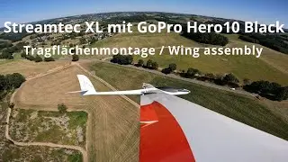 RC Segelflugmodell Simprop Streamtec XL mit GoPro Hero10 (Flächenmontage)