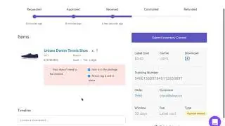 Processing a Return in the Dashboard