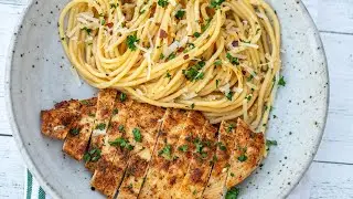 Garlic Butter Chicken PASTA in 20 minutes! Yes you read that right! Easy Dinner Recipe For Family