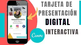 ⬇️Cómo HACER una TARJETA de PRESENTACIÓN digital INTERACTIVA con Canva