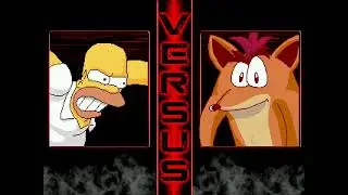 M.U.G.E.N: Homer Simpson Vs Crash Bandicoot