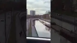 Проезжаем Метромост #поезда #метро