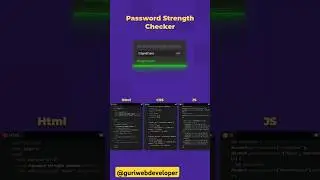 Password checker #coding #css #html #javascript #ytshorts #shorts #viralvideo #webdesign #webdev #yt
