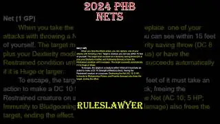 Nets 2024 PHB #short #shorts #dndshorts #2024phb #dndrules #dungeonsanddragons #5e #net #nets