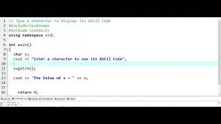 How to get ASCII Code by Typing a specific Character