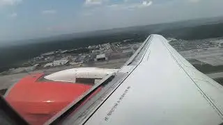 Взлёт ssj 100 из Красноярска Авиакомпания Азимут