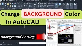 How to Change Background Color in AutoCAD  || using Option Command || Change BackGround Color