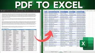 How to Convert PDF to EXCEL Spreadsheet | Practical Example | Step by Step
