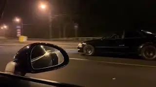 Черная Машина тонированная в лом...