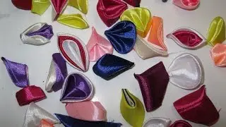 Kanzashi, Satin ribbons 