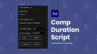 After Effects Comp Duration Script | Free Download