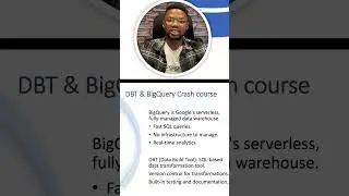 DBT BigQuery Data Engineering crash course 