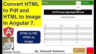 Convert HTML to PDF in Angular 7 | Convert HTML to Image in angular 7  | Sahosoft Solutions