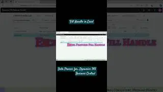 Excel feature | Fill Handle | Useful for Data Processing in D365 BC