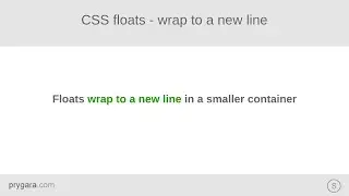 CSS floats - layout rules - floats wrap to a new line in a smaller container