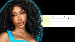 SZA - Kill Bill (Easy SLOW Guitar Tabs Tutorial)