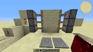 Redstone Tutorials | 2x3 Compact Piston Door (Very Easy)