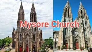 CHURCH in mysore | Biggest church in Mysore | st. philomena's cathedral mysore timings ||