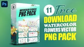 Watercolor png flowers clip pack free | Adobe Photoshop