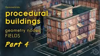 Blender: procedural buildings with geometry nodes fields | pt. 4