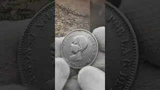 Spain 5 pesetas, 1888. King Alfonso Xlll