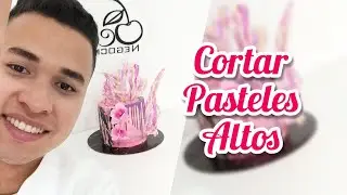 Cómo cortar un pastel alto de 15cm de diámetro para que Alcance