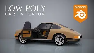 LOW POLY Car interior in Blender