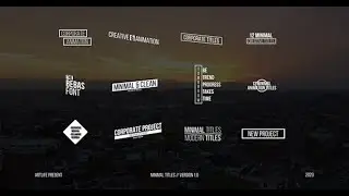 Minimal Titles 1.0 | After Effects | After Effects template - Envato elements