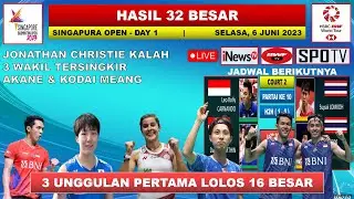 Hasil Singapura Open 2023 Hari Ini Day 1 R32 - JOJO Kalah - AKANE, KODAI Menang - 3 Wakil Tersingkir