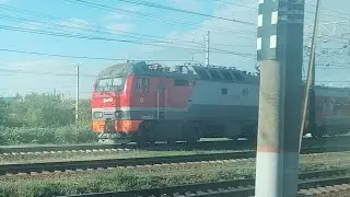 эп2к с пассажирским поездом под Сызранью
