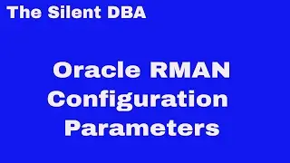 Oracle RMAN Configuration Parameters