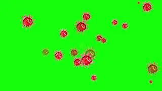 Red Corona Virus Green Screen 4K UHD
