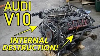 DEVASTATED Audi S6 5.2L V10 Engine Teardown. YOU CAN'T POWER THROUGH THAT! But Yet Here We Are.