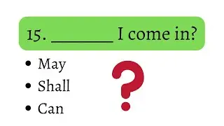 Modal Verbs Quiz I English grammar