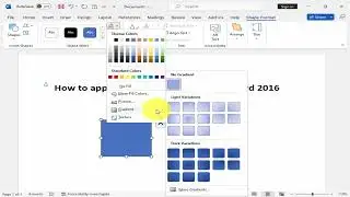 How to gradient fill in Microsoft word 2016