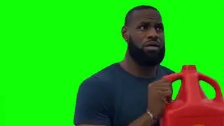 Lebron with gas can meme | green screen