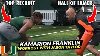 2024 DL Kamarion Franklin Workout with Jason Taylor at Miami Legends Camp