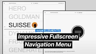 Impressive Fullscreen Navigation Menu with animations