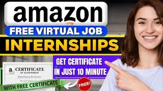 🔴Amazon Online Internship 2026 | No Fees | Instant Certificate | Apply Now🔥