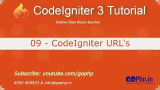 9 - CodeIgniter 3 URL's | CodeIgniter 3 Tutorial