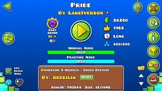 41k stars | [Easy Demon] Pride by LakeIverson - Geometry Dash | Henry03