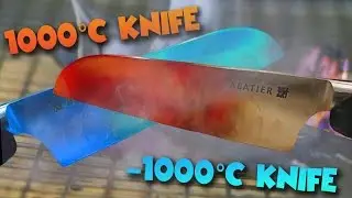 Glowing 1000 Degree Knife VS Frozen -1000 Degree Knife EXPERIMENT (BELOW ZERO) (NOT CLICKBAIT)