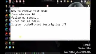 How to remove test mode from windows 10