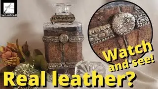 Air Dry Clay on Glass Bottle-Decorate a Whiskey Decanter (Craft Video Tutorial)