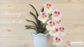 (Step by Step) #DIY Felt Orchids - Pansy (Miltonia) Orchids For Interior Flowers || S Nuraeni