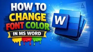 How To Change The Font  Color In Microsoft word