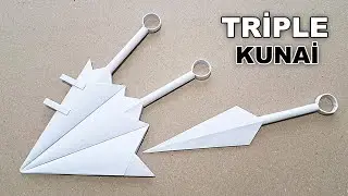 MAKING TRIPLE KUNAI FROM PAPER - ( How To Make a Paper Kunai )