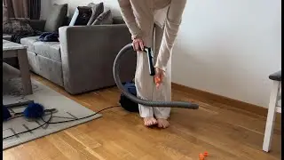 Lazy pajamas vacuuming & cleaning asmr