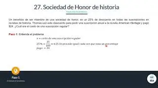Ecuaciones lineales : Problemas de aplicación con una variable Aprende a interpretar enunciados