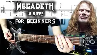 10 Easy & Cool MEGADETH Guitar Riffs | With Tabs